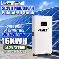 Sistema de Almacenamiento de Energía Solar AWT de 51.2v 314ah 16kwh para el Hogar, JK V19 Vertical, 8000 Ciclos de Vida Profunda