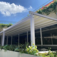 Arc de grande taille, Pergola d'extérieur en aluminium fermé, étanche