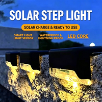 Lampe solaire d'extérieur pour cour, mur, clôture, lampe décorative, lampe d'escalier extérieure étanche pour la maison
