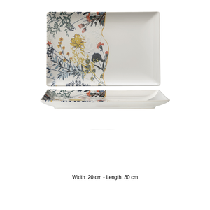 Bandeja de Servir Rectangular Blanca Botanica 30 × 20 cm Tokyo M1934 - Product Image 3