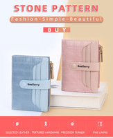 Dompet Wanita Branded Baellerry, Dompet Mini Kulit PU untuk Wanita, Dompet Kulit Buaya Custom untuk Wanita
