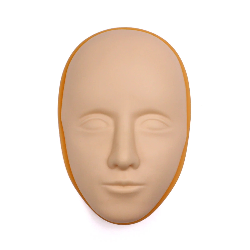 Boneca de treinamento facial de silicone, boneca para treino de tatuagem facial, maquiagem permanente, lábios, sobrancelha, manequim