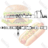 Machine à pain à hamburger automatique Yoslon Machine à hot-dogs Burger Bun faisant la machine et la ligne de production