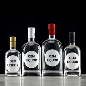 Offre Spéciale – Bouteille à Liqueur en Verre Super Flint 100ml 200ml 375ml 500ml 750ml 1000ml – Fond Épais, Transparente comme du Cristal, pour Emballage de <span class=keywords><strong>Spiritueux</strong></span> - Product Image 1