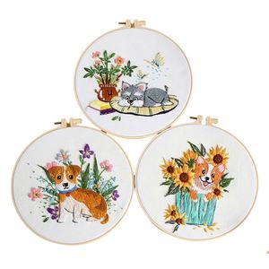 Kits de Bricolaje de Bordado Fácil para Principiantes y Adultos: Kits de Bambú para Perros - Product Image 1