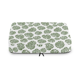 Lot de 4 cubes de rangement de voyage pliables en maille transparente, motif feuilles de Monstera, design Hawaï, personnalisables, pour bagages - Product Image 4