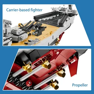 Kit de construction de navire de guerre USS <span class=keywords><strong>Missouri</strong></span> de 2228 pièces - Grand modèle de navire de guerre pour adultes, jouet de construction en plastique M6320 - Product Image 5