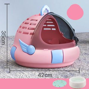 Factory Hot Selling <strong>Pet</strong> <strong>Shop</strong> Fashion <strong>Little</strong> <strong>Pet</strong> Carry Carrier Litter Box Dual Plastic Angle Wings <strong>Pet</strong> Dog Cat Travel Carrier - Product Image 6