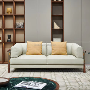 ชุดโซฟาวอลนัทหรูหราระดับไฮเอนด์สำหรับห้องนั่งเล่นดีไซน์คลาสสิกแบบดั้งเดิมสไตล์อเมริกาเหนือ - Product Image 1