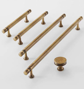 Poignées de meubles de cuisine en laiton massif, poignées de placard antiques, boutons de tiroir ronds en bronze – Offre Spéciale - Product Image 4