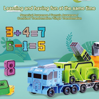 10 Uds número educativo Robot bloques de matemáticas Robot juguetes matemáticos números transformadores Bots juguetes para niños