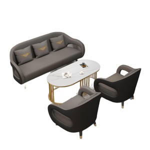 ชุดเก้าอี้โรงแรม หนังสีส้ม ดีไซน์ทันสมัย สำหรับพื้นที่ต้อนรับในล็อบบี้ ใช้ภายในอาคาร บรรจุโฟมอย่างดี ทนทาน - Product Image 5