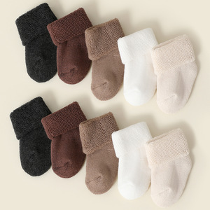 <span class=keywords><strong>8</strong></span> pares de calcetines gruesos cálidos de felpa para bebés, niños y niñas, Otoño Invierno, calcetines para recién nacidos, colores caramelo, estilo de tripulación, antibacteriano - Product Image 1