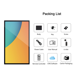 27 inch treo tường tiêu chuẩn trong nhà LCD kỹ thuật số biển quảng cáo hiển thị mỏng thiết kế màn hình cảm ứng <span class=keywords><strong>kiosk</strong></span> - Product Image 5