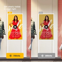 Quiosco Lcd Vertical Android para interiores de pie de 55 pulgadas, pantalla ultrafina de doble cara, señalización Digital, pantalla de publicidad Lcd