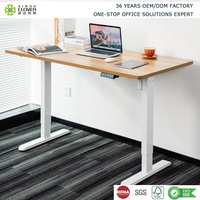 Bureau debout électrique extensible moderne XINDA CLOVER 48/24 pouces, plateau en métal monobloc sans joint, hauteur réglable