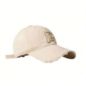 Vente en gros de haute qualité unisexe 100% coton 3D broderie logo usé déchiré chapeaux en détresse casquette de baseball - Product Image 3