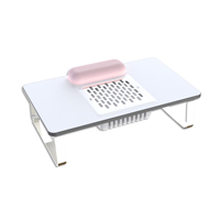 Table de manucure portable 3 en 1 Mini T1 pliable avec collecteur de poussière réglable et repose-bras pour salon