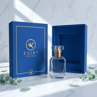 Flacons de parfum personnalisés en verre PP (30ml/50ml/100ml) avec pulvérisateur à pompe, rechargeables, emballage spécial en papier avec revêtement UV et marquage à chaud