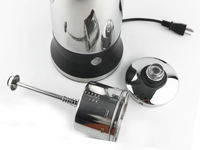 Populaire 1.8L En Acier Inoxydable Électrique Café Thé Pot Percolateur 12 Tasses Café Bouilloires Brasseur Maker avec Filtre pour Voyage À Domicile