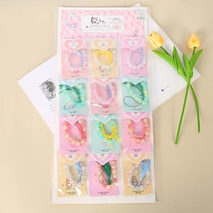 Pulseras para niños, coloridas, con cuentas, estilo coreano, imitación de perlas, borlas de dibujos animados, joyería para niños, regalos para estudiantes - Product Image 4
