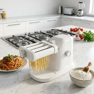 Macchina Elettrica per Fare la Pasta con Rullo in Plastica 3-in-1 e Tagliapasta per Spaghetti/Fettuccine, 150W, Silenziosa, per Uso Domestico - Product Image 5