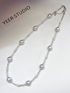 Collar Unisex Vintage <span class=keywords><strong>de</strong></span> Plata <span class=keywords><strong>de</strong></span> Ley 925 con Perla Tahitiana Natural Certificada, Plateado en Plata Blanca, Diseño <span class=keywords><strong>de</strong></span> Autor - Product Image 3