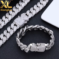 Pulseras Cubanas Gruesas Unisex, Chapadas en Oro de 14K, Aleación de Cobre de 0.3mm, Engaste de Garra, 6 Filas de Cadenas de Circonitas, Estilo Hip Hop