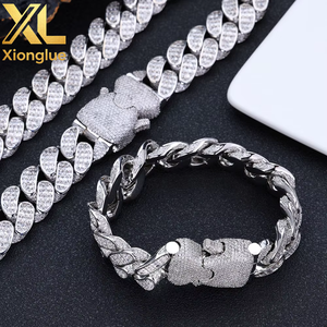 Unisex Chunky Cuban <b>Bracelets</b> 14K Gold Plated <b>Copper</b> Alloy Claw Setting 6 Row CZ Chains Hip Hop - Product Image 5