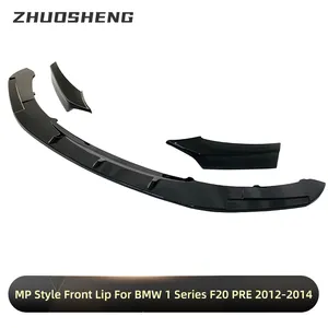 Bibir depan F20 gaya MP kualitas tinggi untuk BMW 1 Series F20 PRE-tech Sport 2011-2014 serat karbon tampak bumper bibir mobil depan