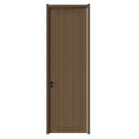 Porte de chambre en MDF mélaminé, nouveau design de cadre encastré de style chinois, porte pré-finitionnée pour villas et appartements (commandes en gros)
