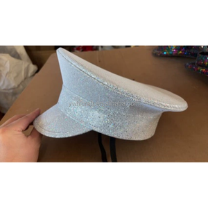 Chapeau HLC Paillettes Violet Vert Argent pour Carnaval Mardi Gras Défilé Fête Festival Rave Tenue Disco Danse Décoration - Product Image 6