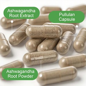 Capsules d'Ashwagandha à absorption rapide favorisant l'équilibre métabolique et la régulation de l'énergie avec de la poudre d'Ashwagandha - Product Image 3