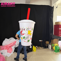 Costume de mascotte gonflable publicitaire en forme de gobelet pour la décoration de fête, costume de bouteille de parfum pour accessoires de scène