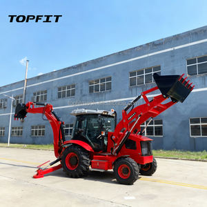 Cargadora Compacta con Retroexcavadora TOPFIT TLS3CX, Motor Turbo Diésel, Capacidad de Cucharón de 1.3m, para Limpieza de Zonas Verdes Municipales - Product Image 1