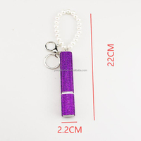 10ml Luxe Strass Parfum Vaporisateur Perle Perles Bracelet Pendentif Mini Rechargeable Bling Parfum Vaporisateur Bouteilles Porte-clés