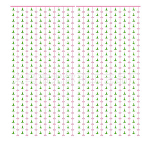Witch <b>Hat</b> <b>Rain</b> Curtain Decorations For Birthday Party Wall Hanging Die Cutting Design Green Pink Color Theme - Product Image 1