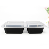 Emballage alimentaire à emporter personnalisable micro-ondable 3 compartiments récipients alimentaires boîte à lunch en plastique jetable