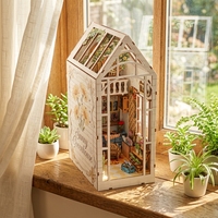 Kit de maison en bois DIY de style dessin animé, mini-maison de jardin, jeu de construction éducatif, puzzle pour enfants et adultes