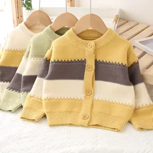 Custom plus size cardigan cashmere knitted sweaters children clothing knitted fabric baby boys sweaters kids girls' sweaters