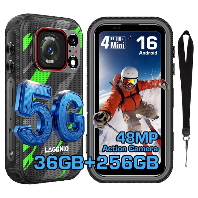 LAGENIO Eagle Pro Industrial Rugged Gaming Phone 5G GSM/LTE IP68/IP69K Waterproof Shockproof Fingerprint 36GB+256GB 50MP
