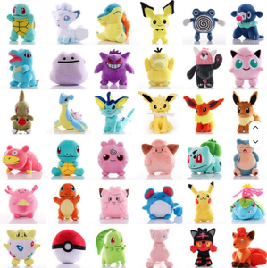 Vente en gros mixte de jouets en peluche <span class=keywords><strong>Pokémon</strong></span> de haute qualité, rembourrés en coton PP doux, figurines miniatures <span class=keywords><strong>Pikachu</strong></span>, Dragon, Eevee, anti-stress - Product Image 1
