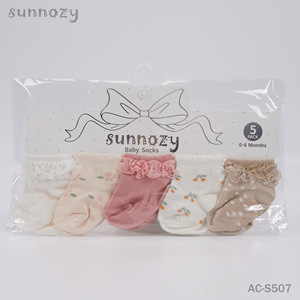 Lot de 5 paires de chaussettes en coton pour bébés de 0 à 3 mois, respirantes, en maille, à motifs de dessins animés, pour garçons et filles, chaussettes tube fines d'été - Product Image 3