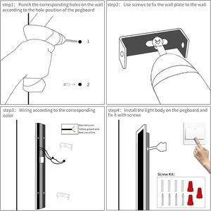 Impermeable IP65 Morden al aire libre luz tira larga LED lámpara de pared jardín porche Sconce luz 30cm 7W 110V LED luminaria lineal - Product Image 4