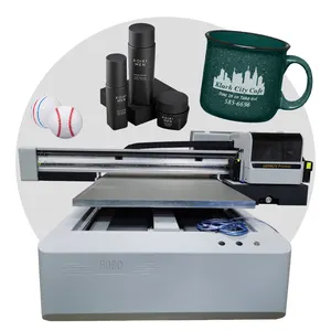 เครื่องพิมพ์กระบอก UV แบบหมุน A1เครื่องพิมพ์ถ้วยพลาสติกแบบใช้แล้วทิ้งสำหรับพื้นผิวโค้งขวดแก้วอินทรีย์