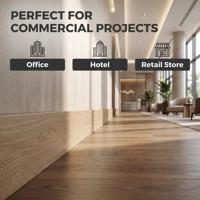 Rodapié de WPC Impermeable con Diseño de Madera y Sistema de Clip Oculto para Proyectos de Suelos Comerciales