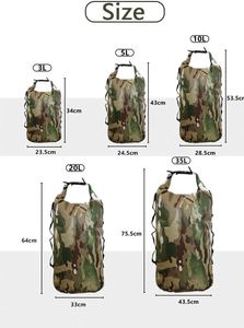 Mochila y Bolsa Impermeables Oxford para Rafting, Navegación Fluvial y Natación - Tamaños de 3L a 35L (35L con 2 Correas) - Product Image 2