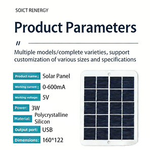 Panneau solaire flexible 3W, génération d'énergie solaire, silicium polycristallin, génération d'énergie portable - Product Image 6