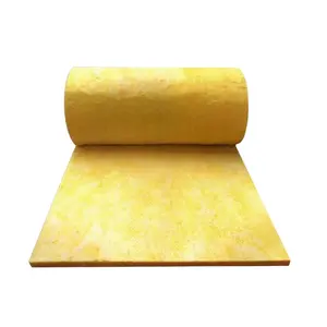 Placa de lã de vidro sem formaldeído amarelo da china para parede e insualção do telhado