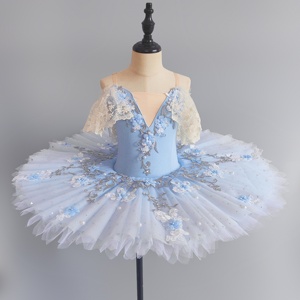 Tutú de Ballet Clásico Profesional para Adultos y Niños, <span class=keywords><strong>Disfraz</strong></span> de Ballet Lago de los Cisnes Blanco, Tutú Tipo Pancake, Vestido de Baile para Bailarinas, Niñas y Mujeres - Product Image 5